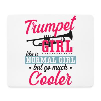 Trumpet Player Girl Trumpet Girl - Mousepad (Querformat) - Weiß - Vorne