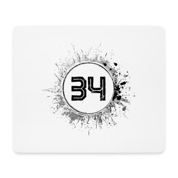 34 Nombre d’objets blob - Tapis de souris (format paysage) - blanc - Devant
