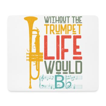 Trumpet Player B Flat Vintage - Mouse Pad (horizontal) - white - Front