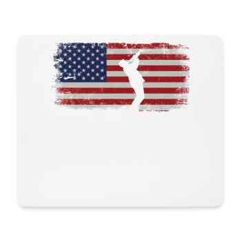 Trumpet Player American Flag - Mousepad (Querformat) - Weiß - Vorne