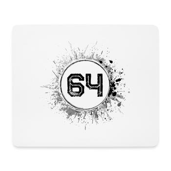 64 Nombre d’objets blob - Tapis de souris (format paysage) - blanc - Devant