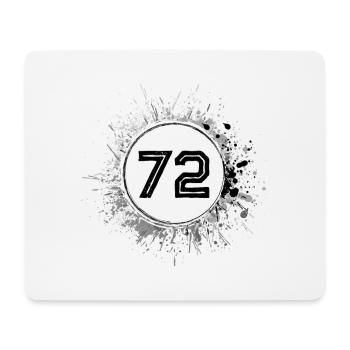 72 Zahl Klecks - Mousepad (Querformat) - Weiß - Vorne