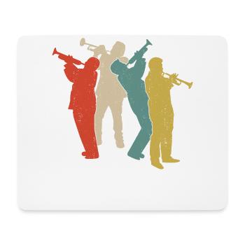 Trumpet Player Retro Vintage - Mousepad (Querformat) - Weiß - Vorne