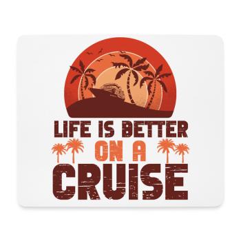 Cruise Ship Vacation Retro Life Is - Mouse Pad (horizontal) - white - Front