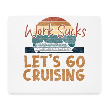 Cruise Ship Vacation Retro Vintage - Mouse Pad (horizontal) - white - Front