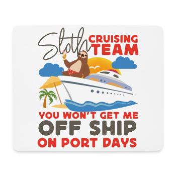 Cruise Ship Vacation Sloth Sloth - Mousepad (Querformat) - Weiß - Vorne