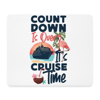 Le compte à rebours des vacances en bateau de croisière est - Tapis de souris (format paysage) - blanc - Devant