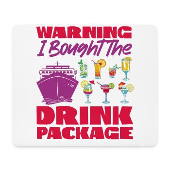 Cruise Ship Vacation Drink Package - Mouse Pad (horizontal) - white - Front