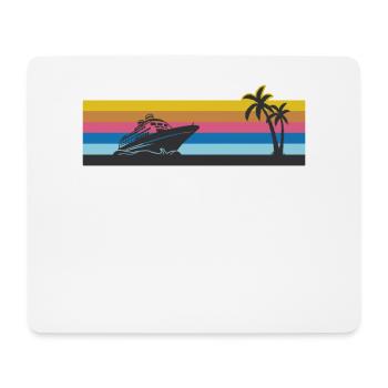 Cruise Ship Vacation Retro Vintage - Mousepad (Querformat) - Weiß - Vorne