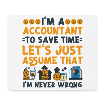 Accountant Bookkeeper Accounting - Mouse Pad (horizontal) - white - Front