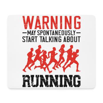 Running Runner Semi-Marathon - Tapis de souris (format paysage) - blanc - Devant