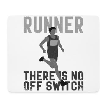 Running Runner Semi-Marathon - Tapis de souris (format paysage) - blanc - Devant