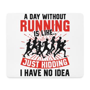 Running Runner Semi-Marathon - Tapis de souris (format paysage) - blanc - Devant