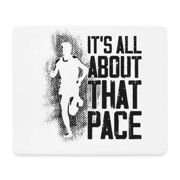 Running Runner Semi-Marathon - Tapis de souris (format paysage) - blanc - Devant