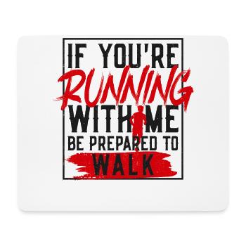 Running Runner Half Marathon Slow - Tapis de souris (format paysage) - blanc - Devant
