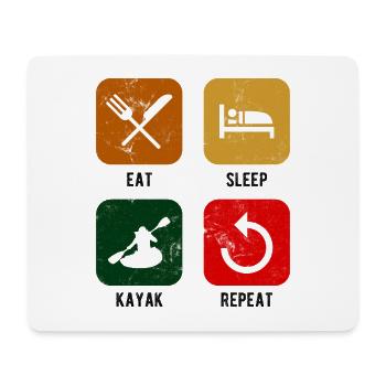 Paddel-Boot Kanu-Fahrer Für Kajak - Mousepad (Querformat) - Weiß - Vorne