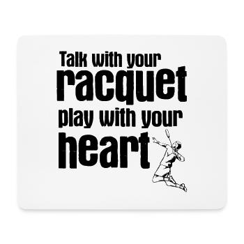 Badminton - Mousepad (Querformat) - Weiß - Vorne