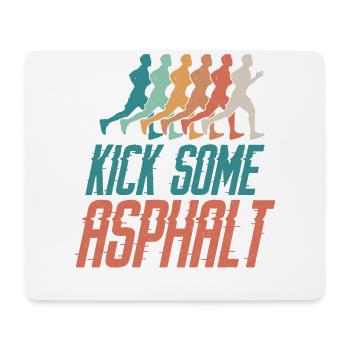 Running Runner Semi-Marathon - Tapis de souris (format paysage) - blanc - Devant