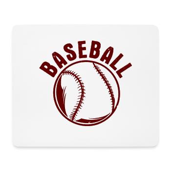 Baseball - Mousepad (Querformat) - Weiß - Vorne