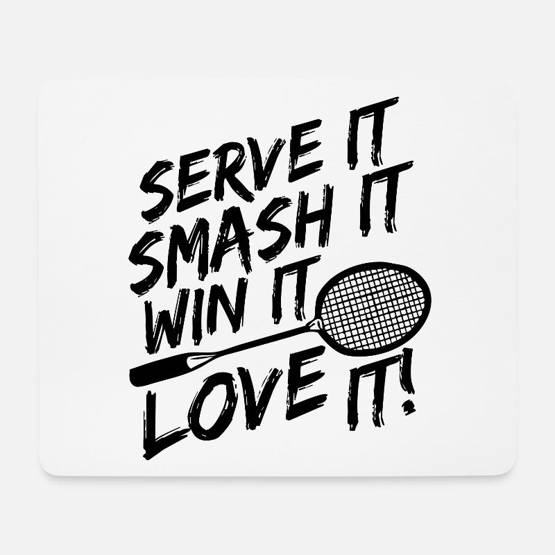 Badminton - Mousepad (Querformat) - Weiß