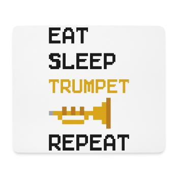 Trumpet Player 8 Bit Retro Eat - Mousepad (Querformat) - Weiß - Vorne