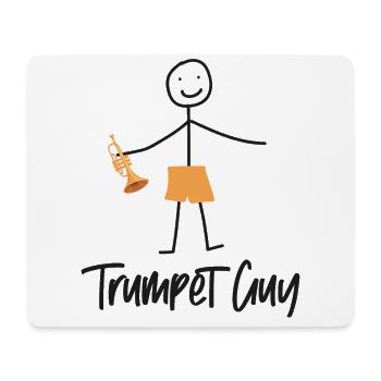 Trumpet Player Minimalistic - Mousepad (Querformat) - Weiß - Vorne
