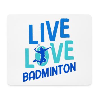 Badminton - Mousepad (Querformat) - Weiß - Vorne