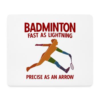 Badminton - Mousepad (Querformat) - Weiß - Vorne