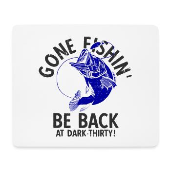 Angler Spruch zum Angeln Angel - Mousepad (Querformat) - Weiß - Vorne