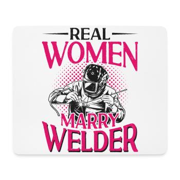 Welder Welding Wife Marriage - Mousepad (Querformat) - Weiß - Vorne