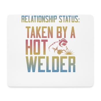 Welder Welding Girlfriend - Mouse Pad (horizontal) - white - Front