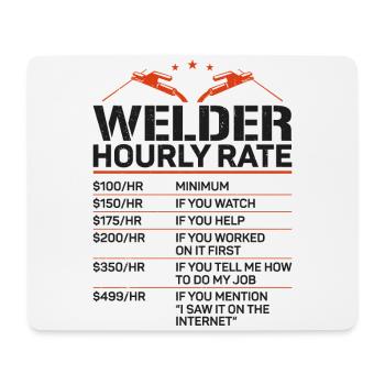 Welder Welding Vintage Welder - Mouse Pad (horizontal) - white - Front