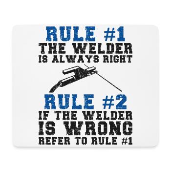 Welder Welding Vintage Rule #1 The - Mousepad (Querformat) - Weiß - Vorne