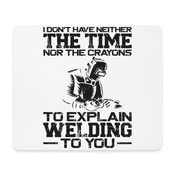 Welder Welding Vintage I Don't - Mousepad (Querformat) - Weiß - Vorne