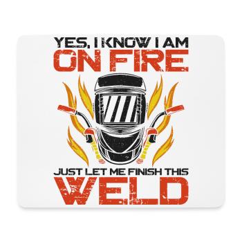 Welder Welding Vintage Yes, I Know - Mousepad (Querformat) - Weiß - Vorne