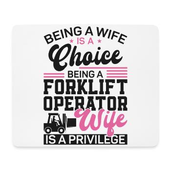 Certified Forklift Truck Operator - Mouse Pad (horizontal) - white - Front
