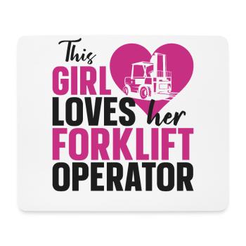 Certified Forklift Truck Operator - Mousepad (Querformat) - Weiß - Vorne