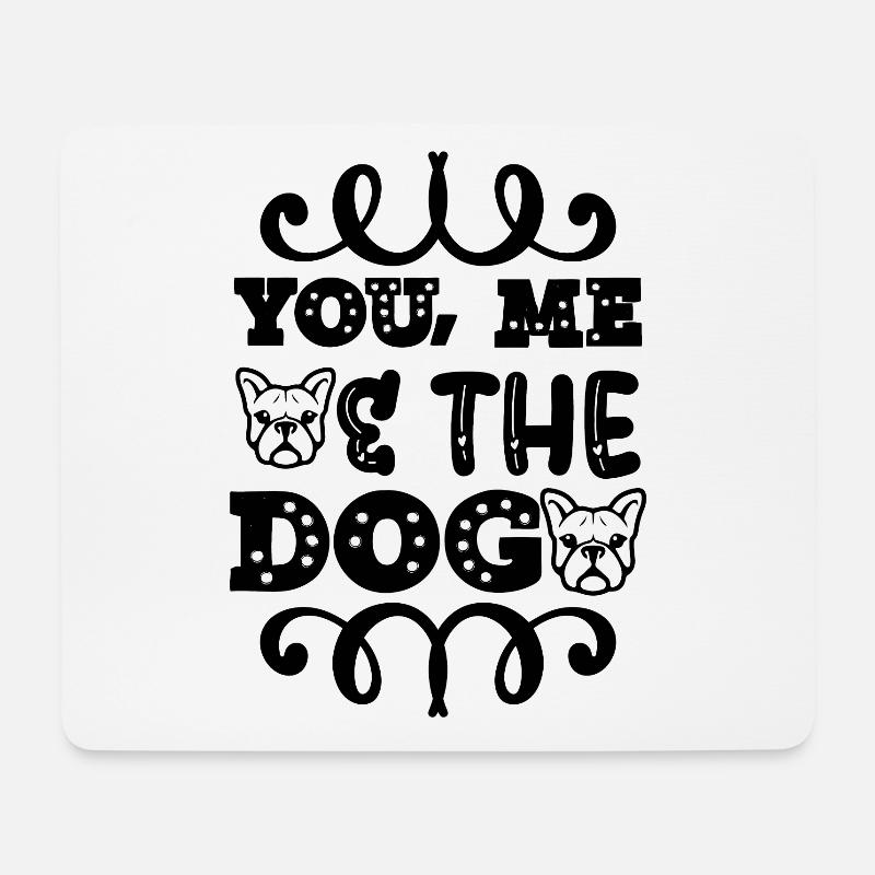 Du ich die Hunde - Mousepad (Querformat) - Weiß