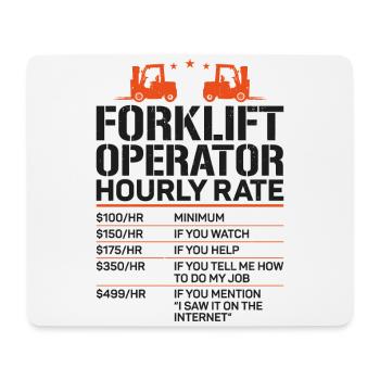 Certified Forklift Truck Operator - Mouse Pad (horizontal) - white - Front