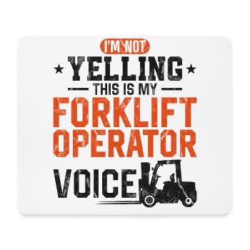Certified Forklift Truck Operator - Mousepad (Querformat) - Weiß - Vorne