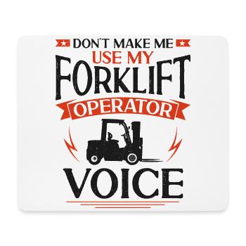 Certified Forklift Truck Operator - Mousepad (Querformat) - Weiß - Vorne