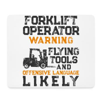 Certified Forklift Truck Operator - Mousepad (Querformat) - Weiß - Vorne