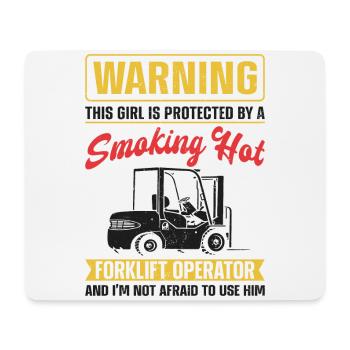 Certified Forklift Truck Operator - Mousepad (Querformat) - Weiß - Vorne