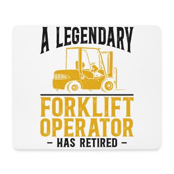 Certified Forklift Truck Operator - Mousepad (Querformat) - Weiß - Vorne