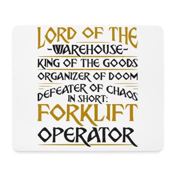 Certified Forklift Truck Operator - Mousepad (Querformat) - Weiß - Vorne
