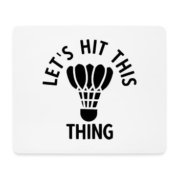 Badminton - Mousepad (Querformat) - Weiß - Vorne
