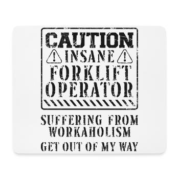 Certified Forklift Truck Operator - Mousepad (Querformat) - Weiß - Vorne