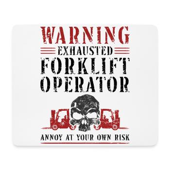 Certified Forklift Truck Operator - Mousepad (Querformat) - Weiß - Vorne