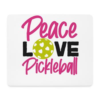 Pickleball Girl Ladies Peace Love - Mousepad (Querformat) - Weiß - Vorne
