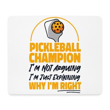 Pickleball Pickleball Champion I'm - Mousepad (Querformat) - Weiß - Vorne